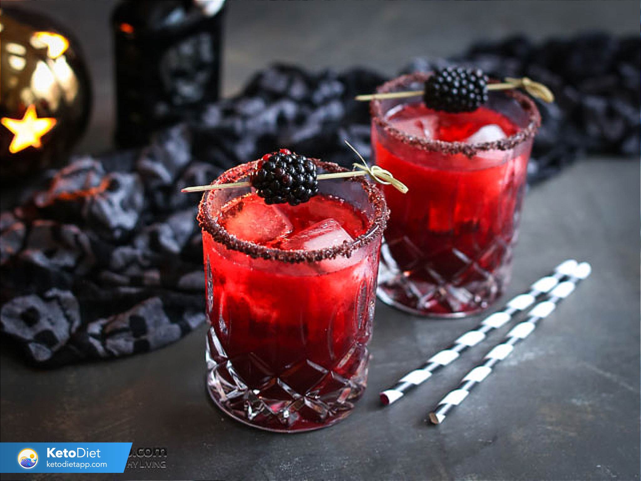 Low-Carb Black Widow Cocktail | KetoDiet Blog