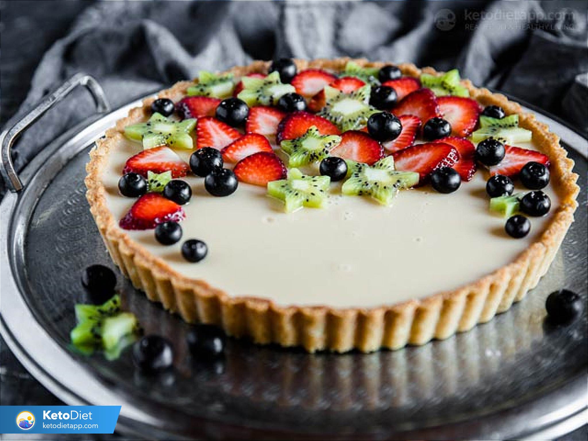 Low-Carb Fruit Flan Pie | KetoDiet Blog