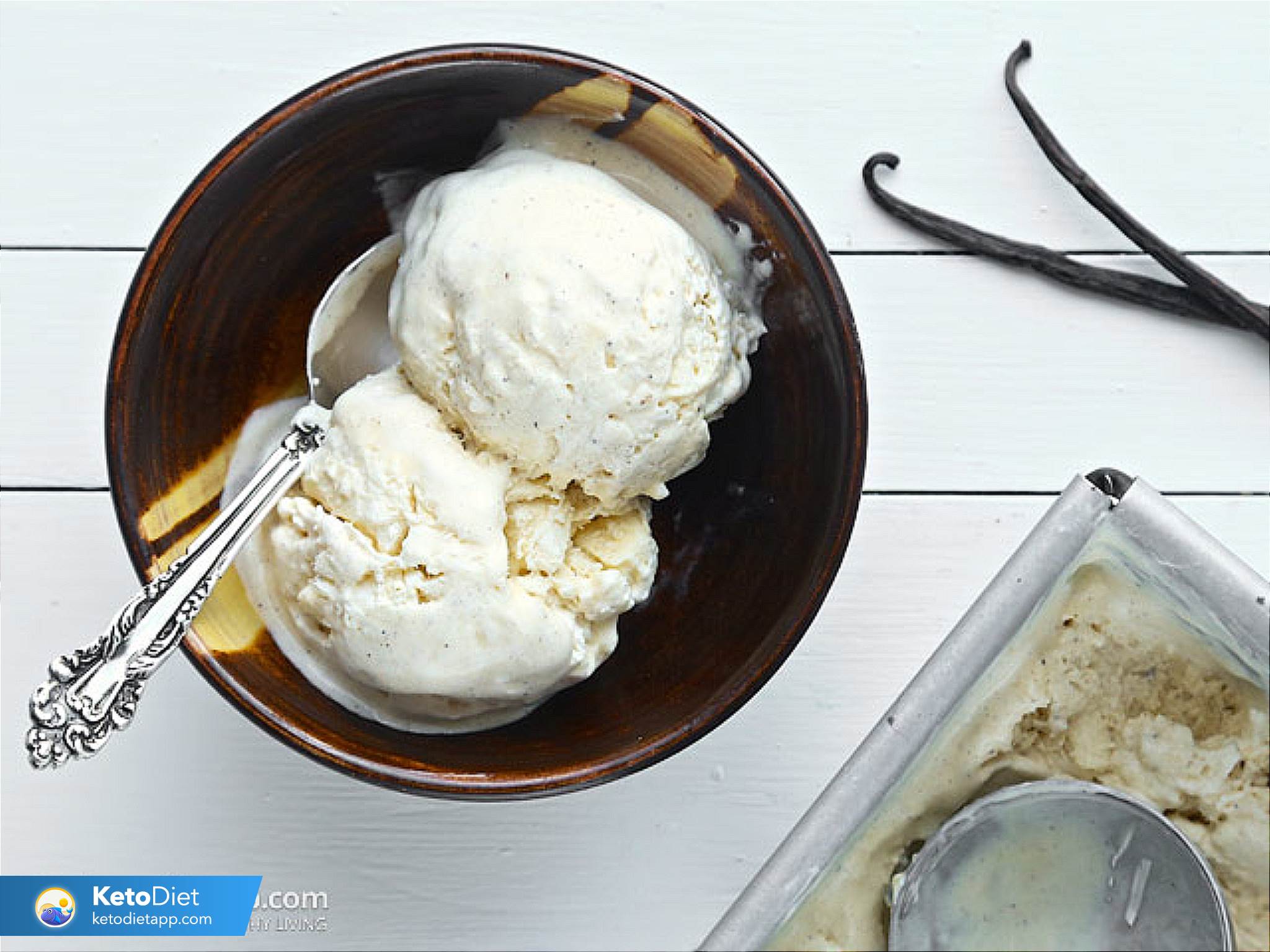 No Churn Vanilla Keto Ice Cream